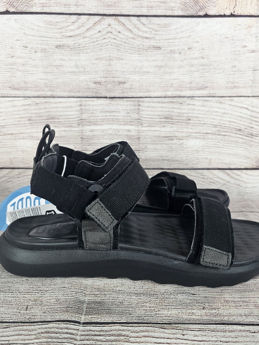 Hey Dude Carson Sandals Sport Mode Black/Black Men’s NWOB